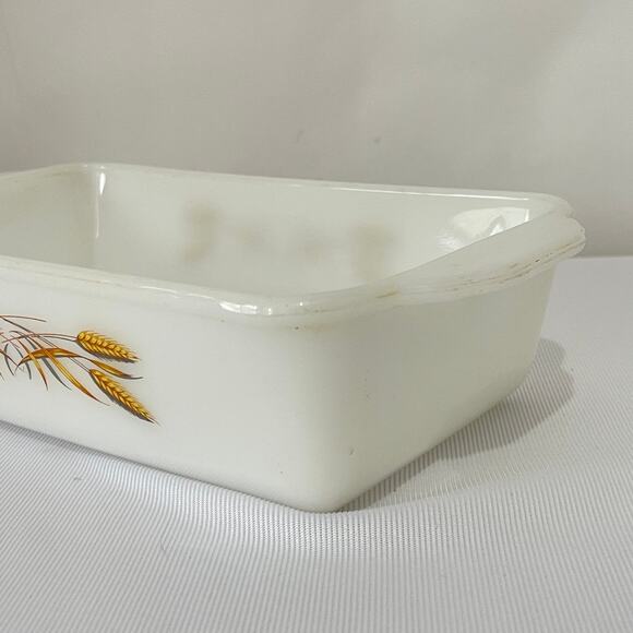 Vintage Fire King Wheat Pattern 409 Loaf Pan Dish 1 Qt USA Baking Dish 9x5 - Picture 11 of 11